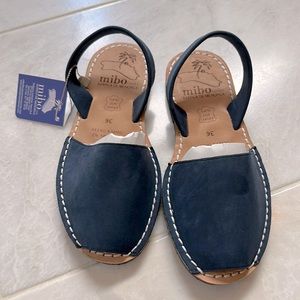 Mibo Spanish sandal from Spain. European size 37 color navy blue USA size 7-7.5